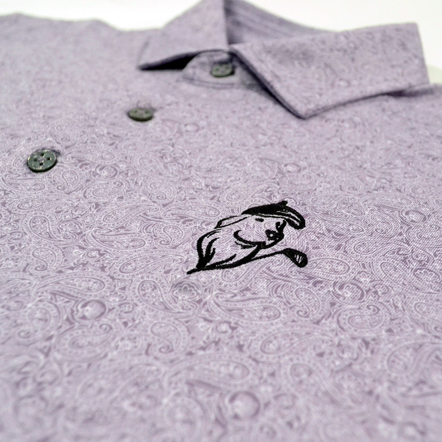 PGC x Dunning - Avery Performance Polo in Vintage Purple