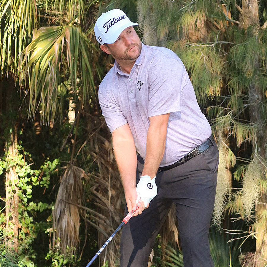 PGC x Dunning - Avery Performance Polo in Vintage Purple